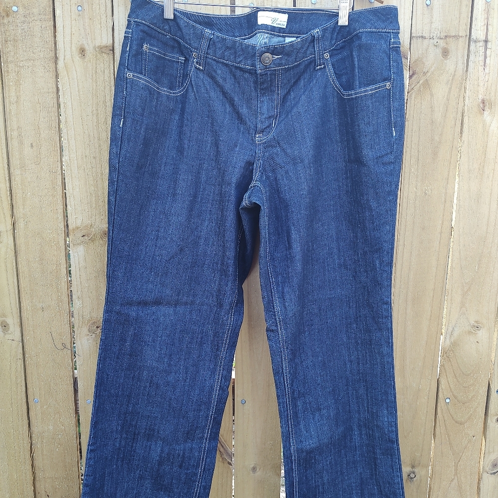 Ladies plus size 18 Venezia dark wash trouser jeans